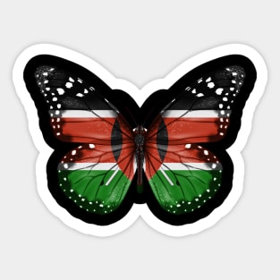 Kenyan Flag  Butterfly - Gift for Kenyan From Kenya Sticker